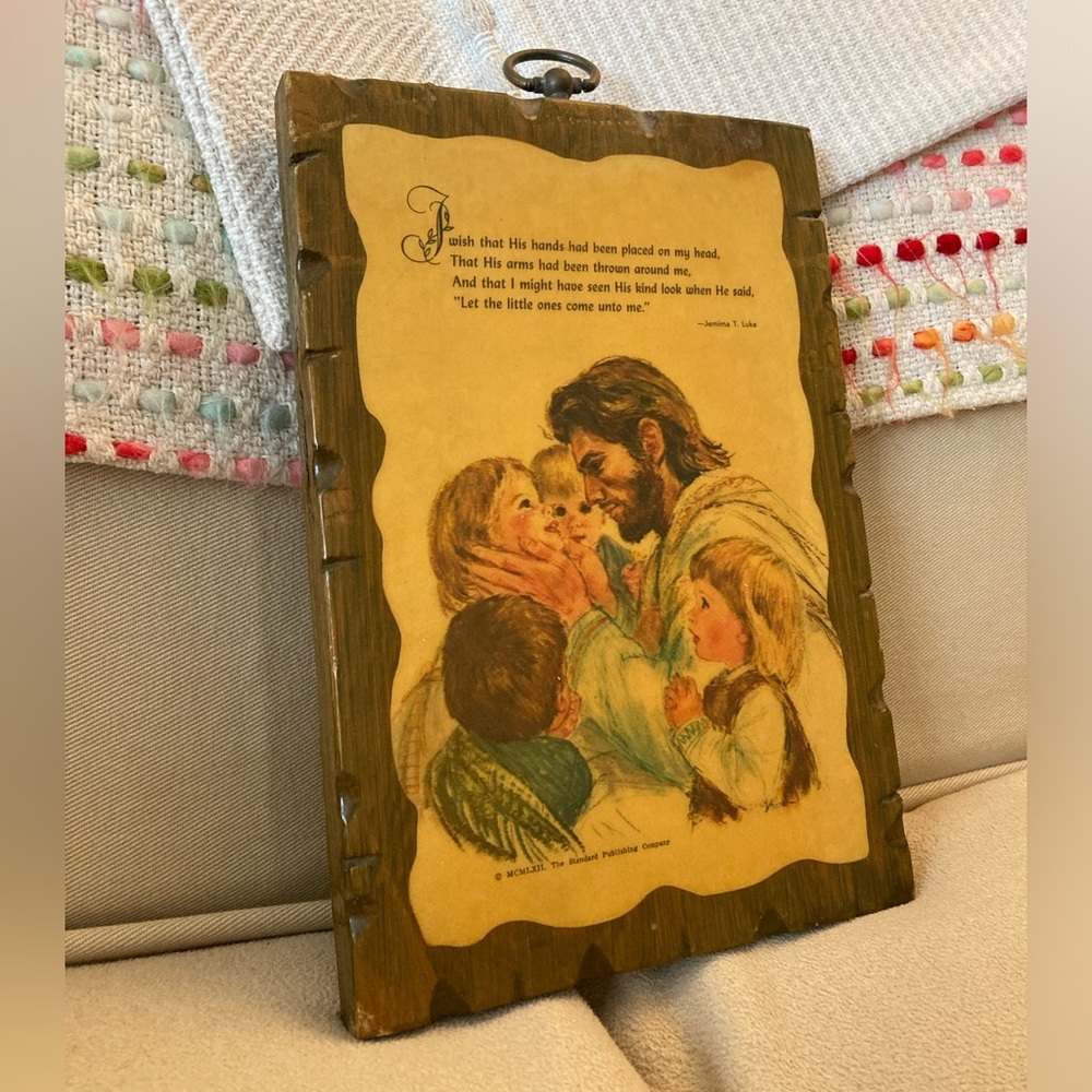 Vintage Jesus wall plaque